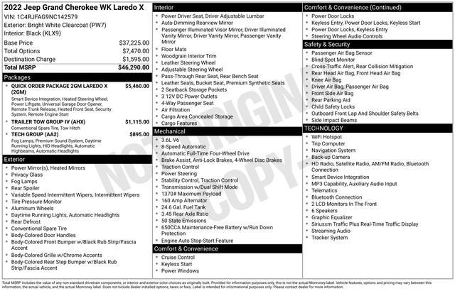 2022 Jeep Grand Cherokee WK Laredo X 4x4