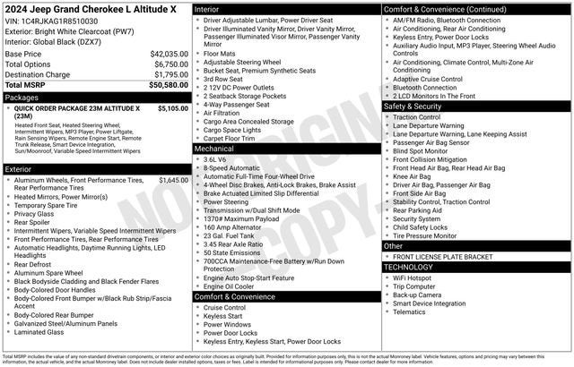 2024 Jeep Grand Cherokee L Altitude X