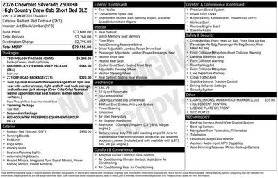 2026 Chevrolet Silverado 2500 HD High Country