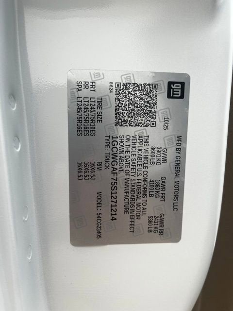 2025 Chevrolet Express Cargo 2500 WT