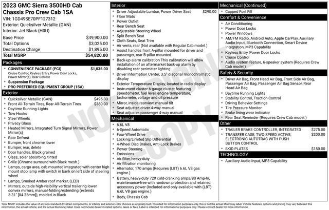 2023 GMC Sierra 3500 HD Chassis Cab Pro