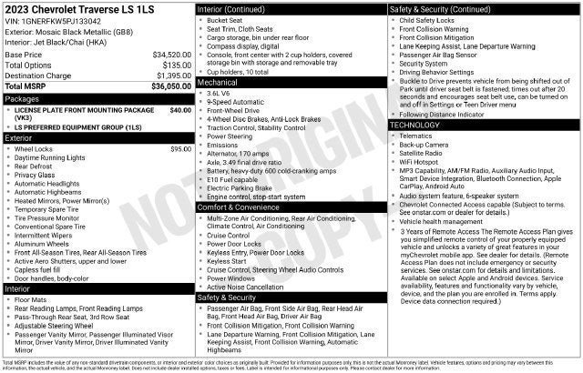 2023 Chevrolet Traverse LS
