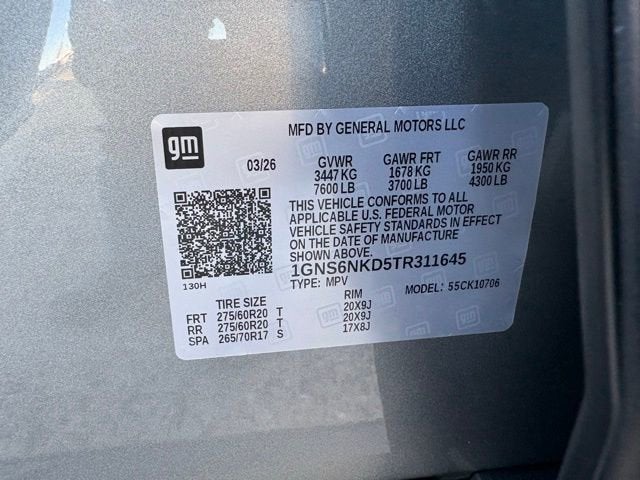 2026 Chevrolet Tahoe LT