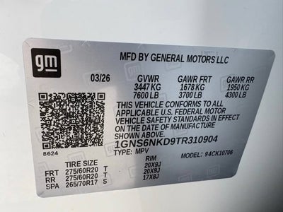 2026 Chevrolet Tahoe LT