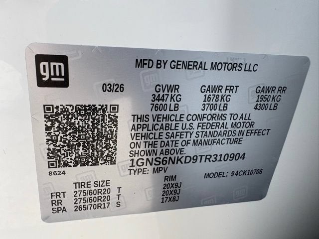 2026 Chevrolet Tahoe LT