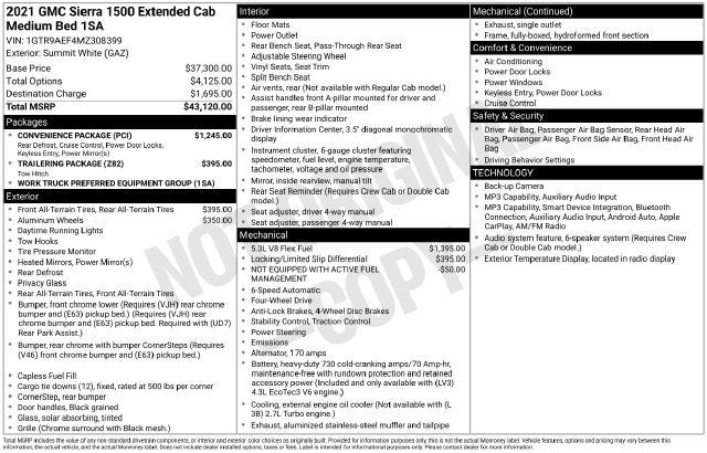 2021 GMC Sierra 1500 4WD Double Cab Standard Box
