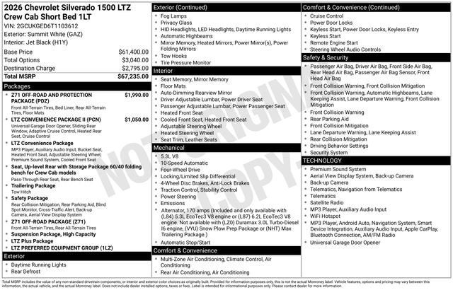 2026 Chevrolet Silverado 1500 LTZ