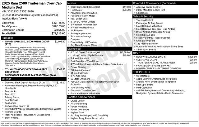 2025 RAM 2500 Tradesman