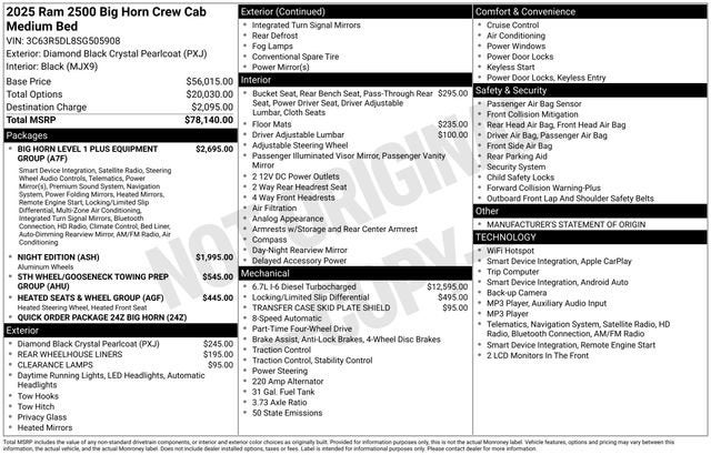 2025 RAM 2500 Big Horn