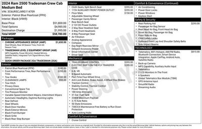 2024 RAM 2500 Tradesman Crew Cab 4x4 6'4" Box