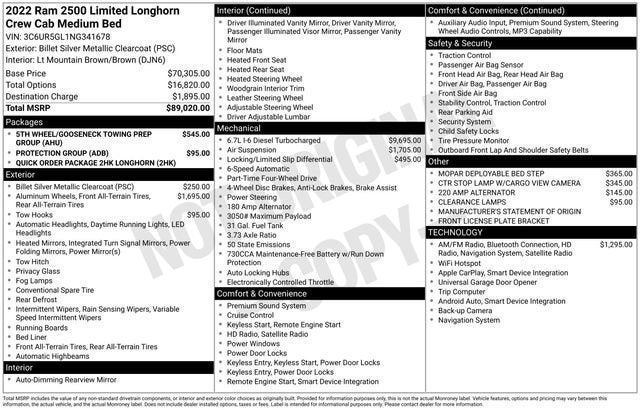 2022 RAM 2500 Longhorn