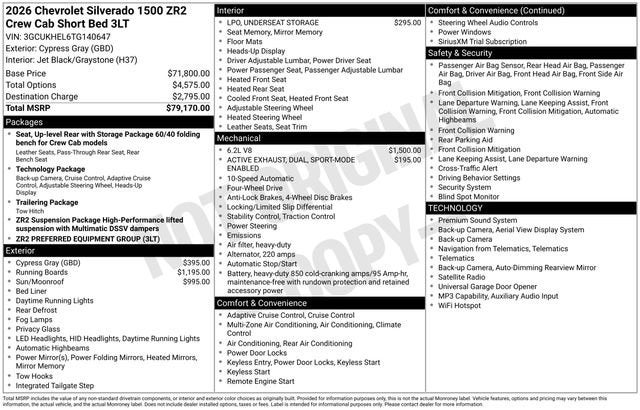 2026 Chevrolet Silverado 1500 ZR2