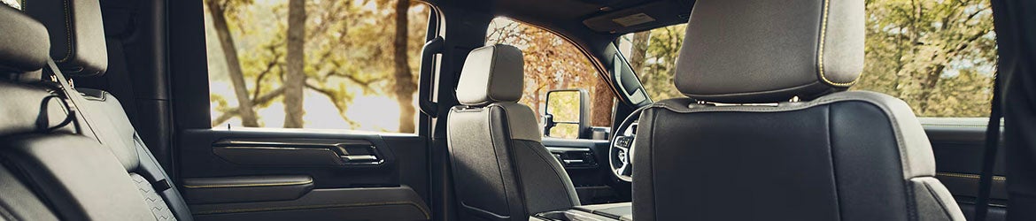 The back of the front seats of the 2026 Chevrolet Silverado 2500 HD in Benton, AR